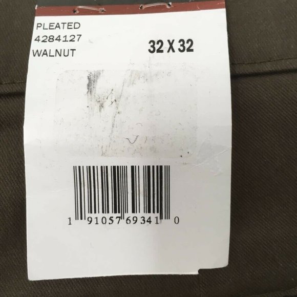 Lee Mens Chino Pants Brown Pockets Stretch Pleated Front Relaxed Fit 32 x 32 New - Picture 7 of 7